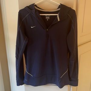 Navy size medium pull over Nike hoodie